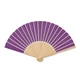Веер бамбуковый, бежевый / фиолетовый - фото № 3