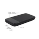 Внешний аккумулятор Bplanner Power 3 ST, soft touch, 10000 mAh, черный - фото № 5