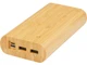 Внешний аккумулятор из бамбука Tulda, 20000 mAh, бежевый - фото № 1
