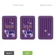 Внешний аккумулятор с подсветкой Ancor, 5000 mAh, фиолетовый - фото № 10