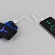 Внешний аккумулятор с цифровым индикатором заряда Quantum, 10000 mAh, синий - фото № 4