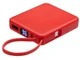 Внешний аккумулятор со встроенным кабелем USB-C Evolt «Дэнси», 5000 mAh, красный - фото № 2