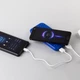 Внешний аккумулятор с подсветкой логотипа и присосками Sticky Softtouch, 10000 mAh, синий - фото № 4