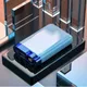 Внешний аккумулятор Strom 10000 mAh, белый / синий - фото № 2