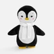 Игрушка мягкая Beastie Toys, пингвиненок с белым шарфом, белый / черный - фото № 1