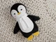 Игрушка мягкая Beastie Toys, пингвиненок с белым шарфом, белый / черный - фото № 3