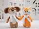 Игрушка мягкая Beastie Toys, собачка, коричневая - фото № 6
