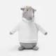 Игрушка мягкая HoodieHorse, серая - фото № 1