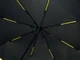 Зонт складной полуавтомат с цветными спицами Motley, черный / желтый - фото № 7