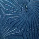 Зонт-трость полуавтомат с проявляющимся рисунком цветочным Magic, темно-синий - фото № 4