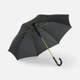 Зонт-трость полуавтомат с цветными спицами Fare Color Style  черный / зеленый - фото № 1