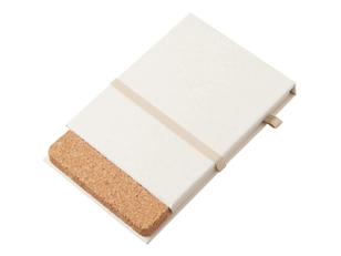 Блокнот с подставкой из пробки Lettertone Milky S А6, белый / бежевый