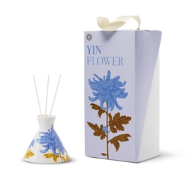 Диффузор Farforite Yin Flower в подарочной коробке, синий / желтый