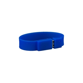 Флешка силиконовая 16Гб Браслет Промо, синяя