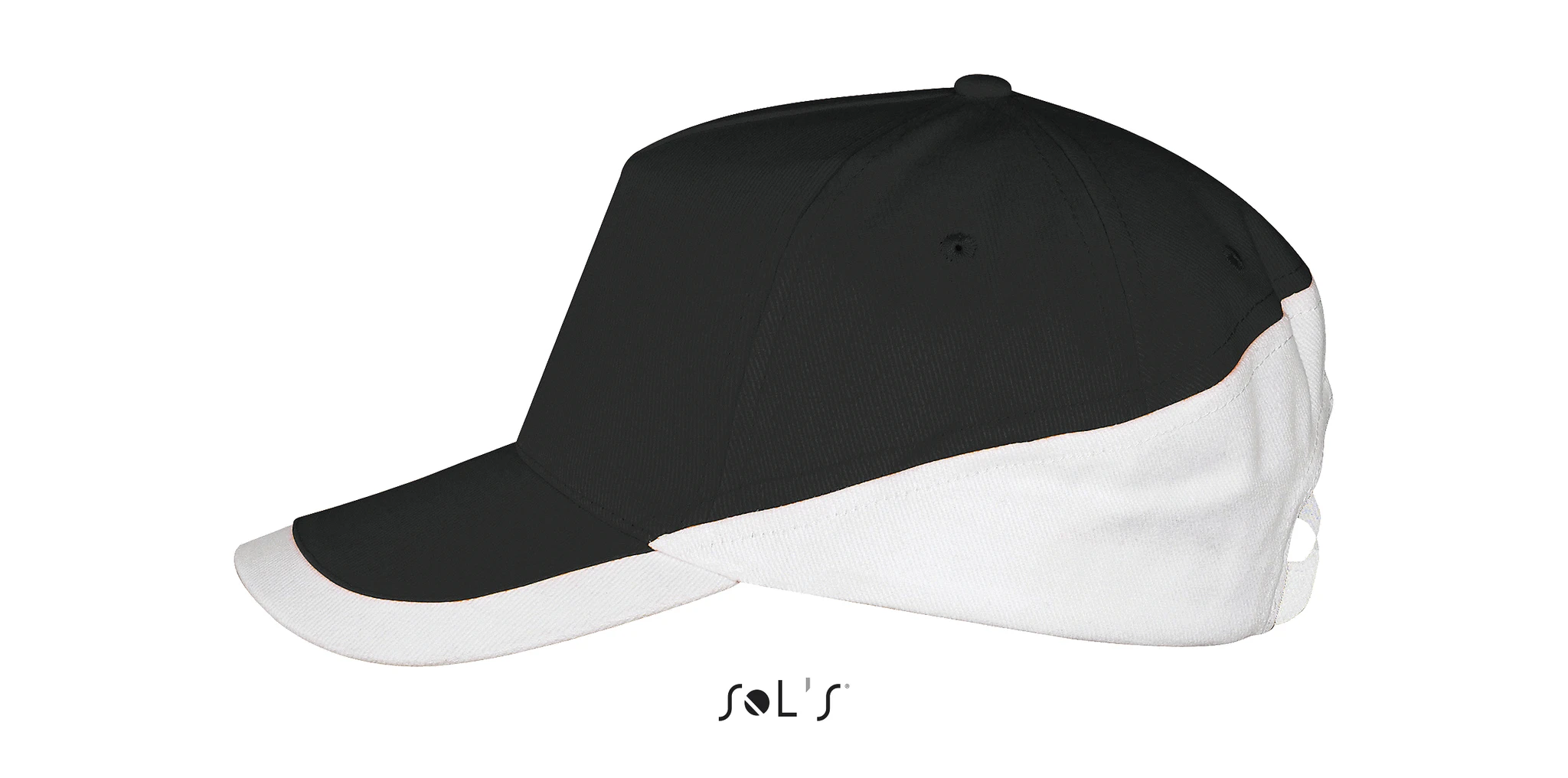 Кепка Booster, 5 панелей, черная / белая - купить с логотипом на заказ ...
