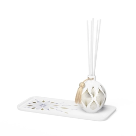 Набор Farforite «Золотой сезон»: диффузор и блюдо в подарочной коробке, золотой / белый