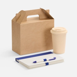 Набор MilkMake: блокнот, стакан, ручка шариковая, синий