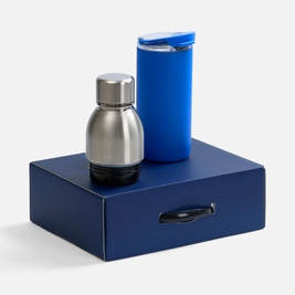 Набор Varianti 2 в 1: термостакан и термобутылка, синий