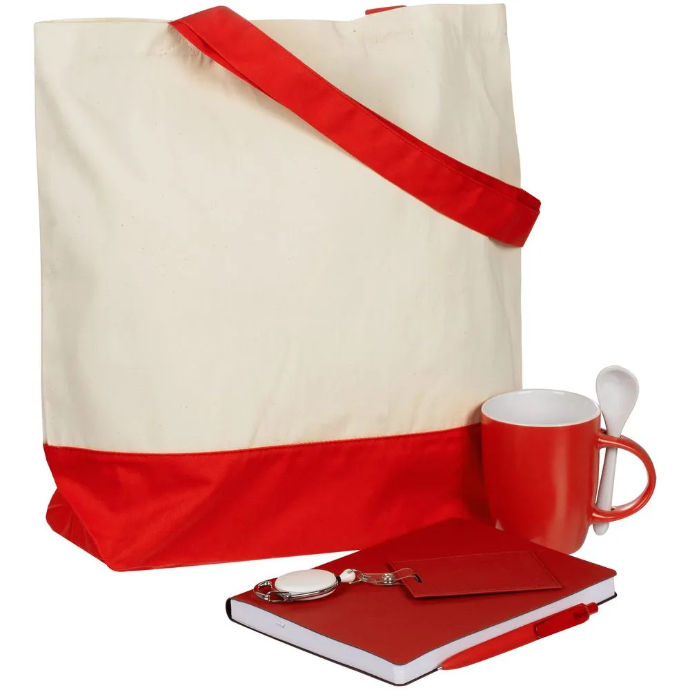 Набор Welcome Pack: ежедневник, холщовая сумка, кружка, ручка шариковая ...