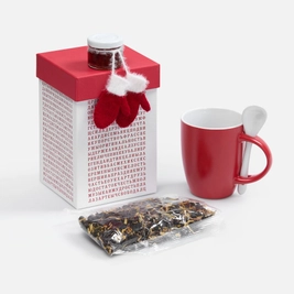 Набор Wish Generator: чай черный, джем, подвеска на елку, кружка с ложкой, красный