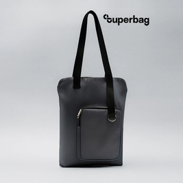 Шоппер Superbag Pocket, серый / черный