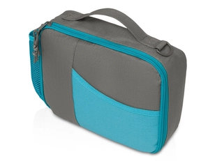 Сумка-холодильник изотермическая для ланч-бокса Breeze New, серая / голубая