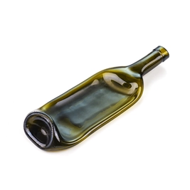 Тарелка-бутылка сервировочная, темно-зеленая