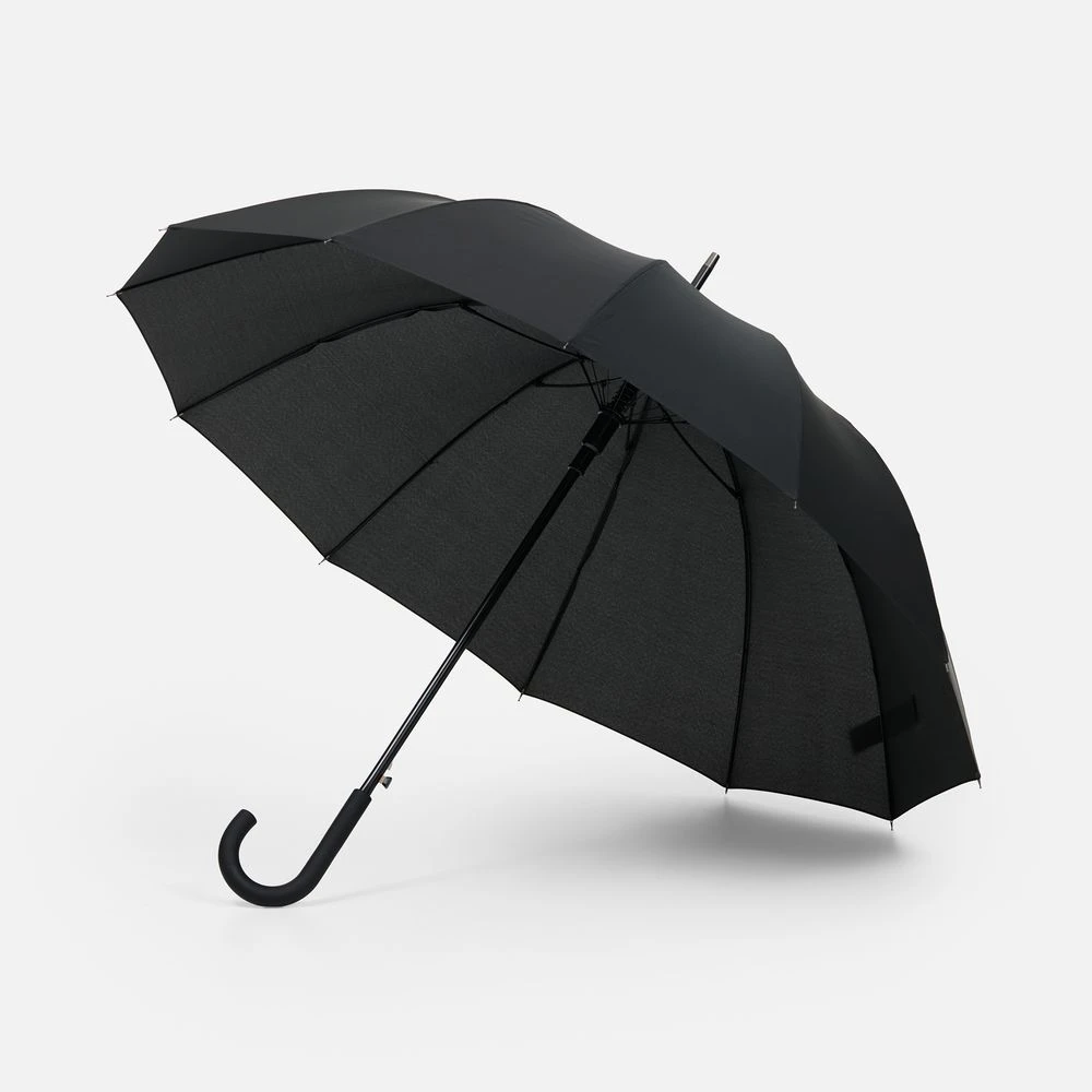 Зонт-трость полуавтомат Sombrella, soft touch, черный