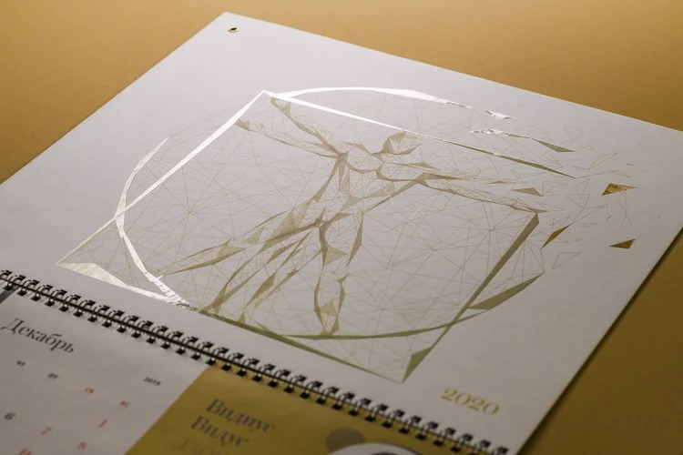 Case Alfasigma. Calendar Vitruvian Man